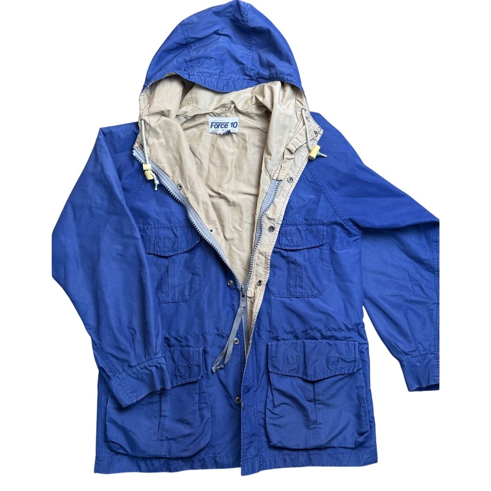 Vtg Force 10 Mountain Parka Jacket Mens M Hooded Utility Coat (Flaws)